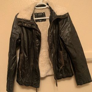 a.n.a faux leather and Sherpa lined jacket. Never worn